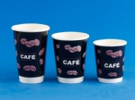 12 Oz. Disposable Paper Cup with style of two-double hollow